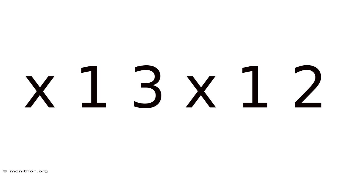 X 1 3 X 1 2